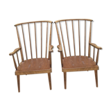 Baumann fan armchair pair