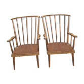 Baumann fan armchair pair
