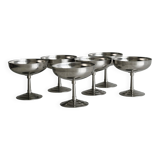6 coupelles sur pied en inox MAT style Letang Remy