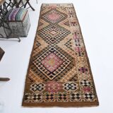 3x10 blue & brown persian runner rug, 91x295cm sk 18084 free shipping