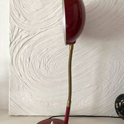 Articulated desk lamp, 1960s, burgundy and gold