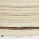 Tapis Kilim rayé crème et marron, 161 x 211 cm