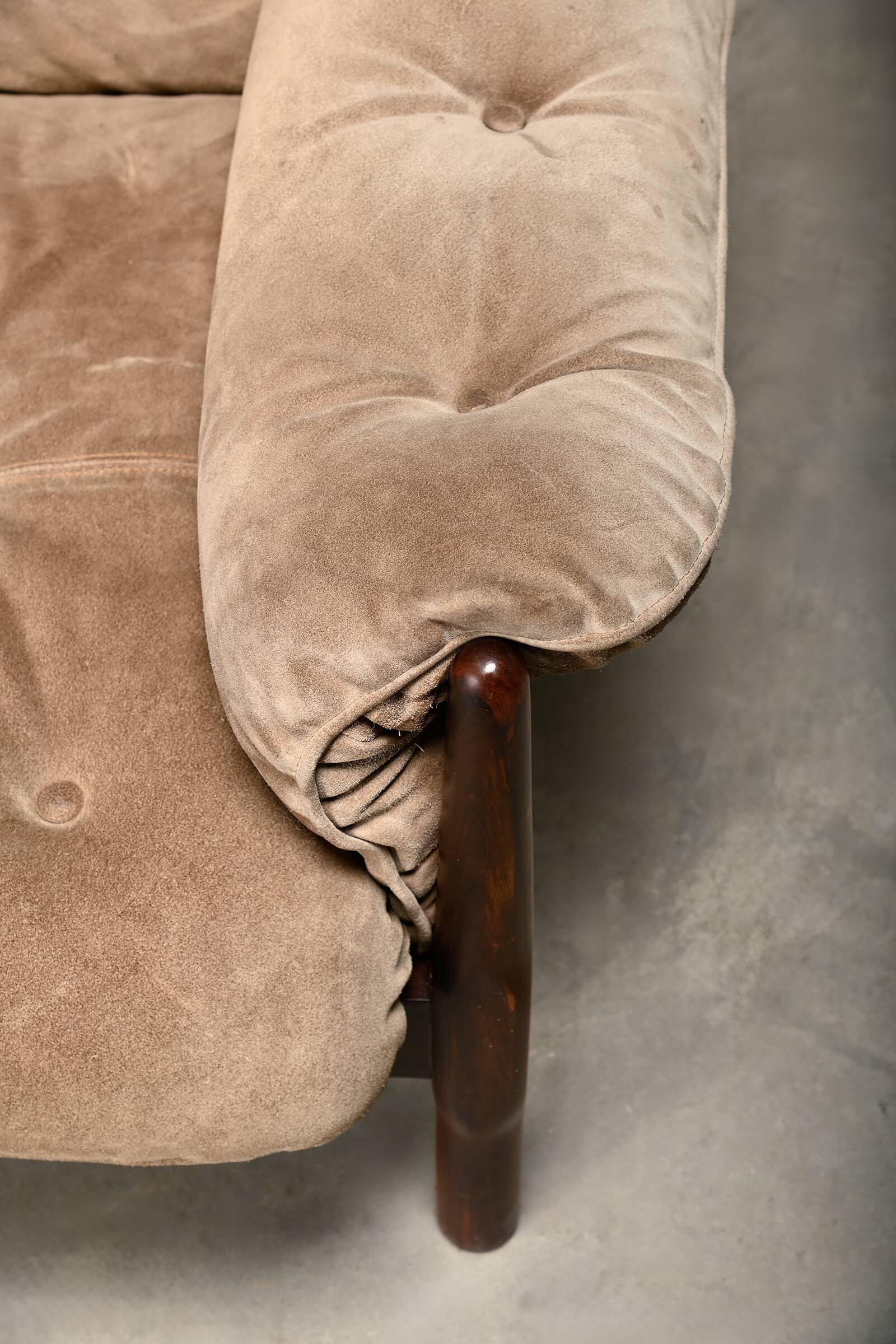 Lounge Chair Suede Leather