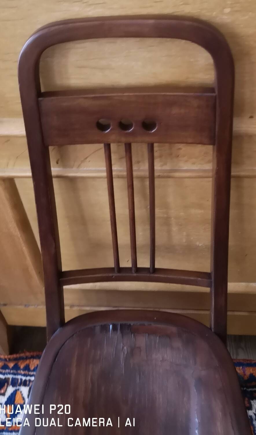 Chair by J Hoffman in curved wood from the 1900s