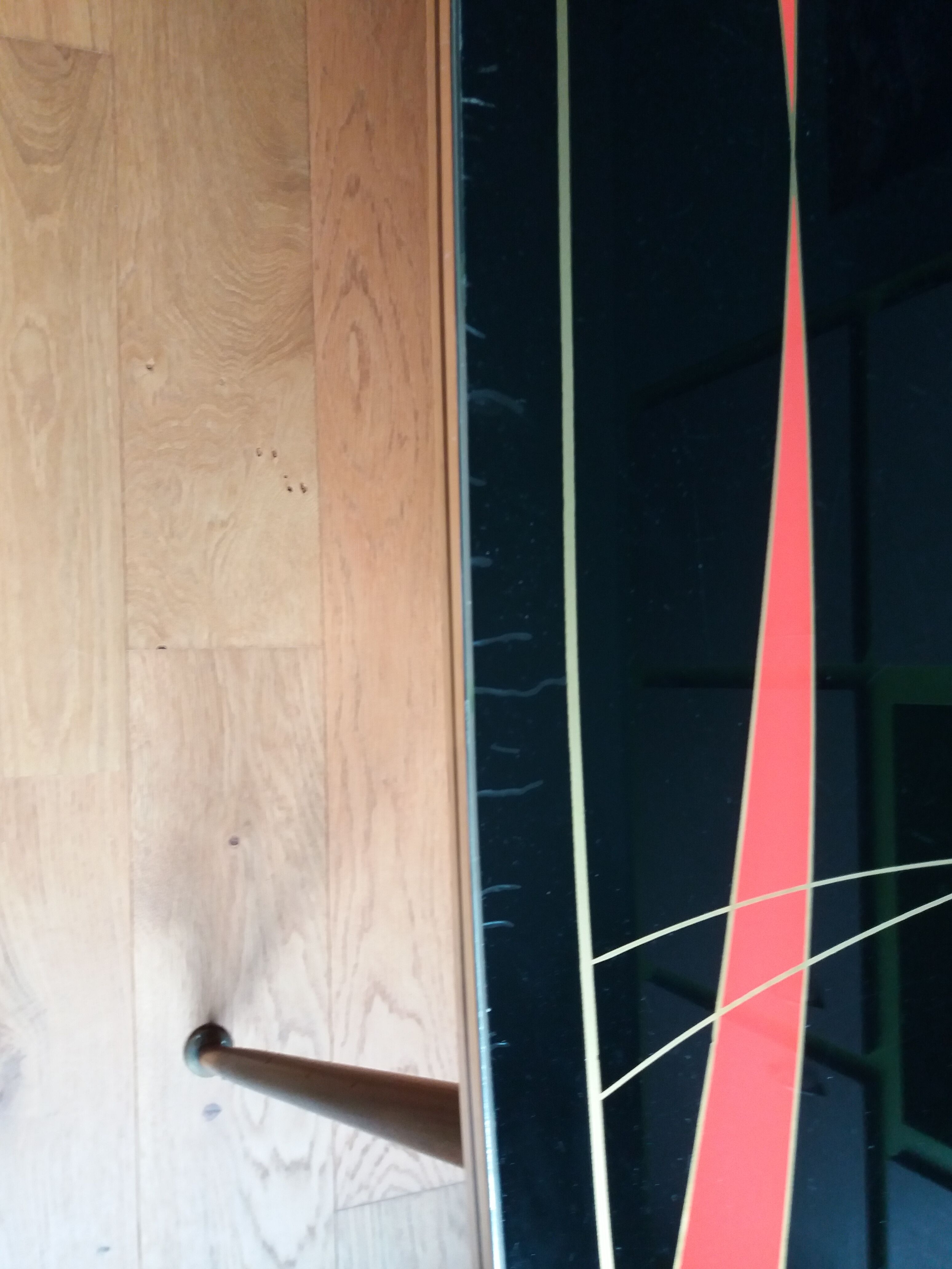 Coffee table formica tapered compass legs