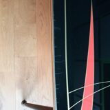 Coffee table formica tapered compass legs