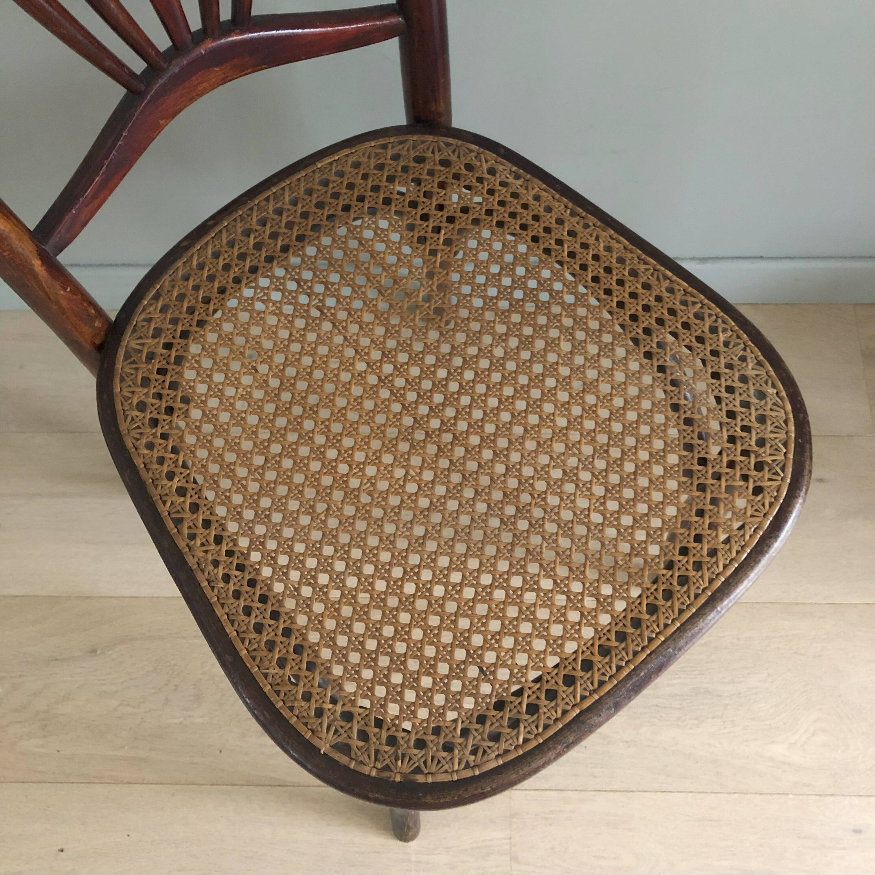 Vintage caned bistro chair