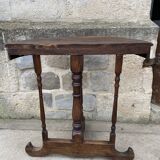 Console half moon carved wood 1970