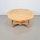 Rustic Brutalist Octagonal Oak Coffee Table by Pierre Chapo, 1960s