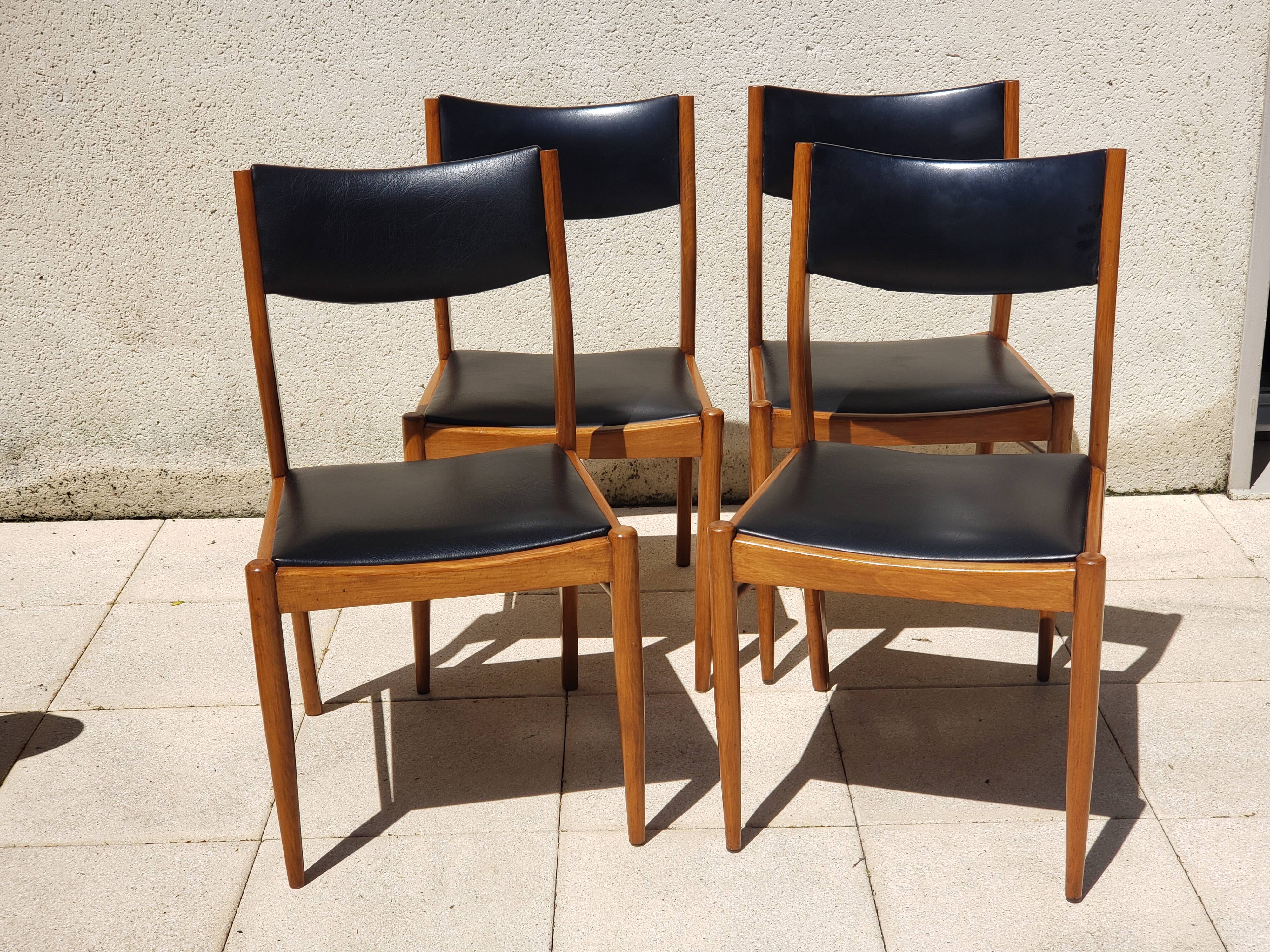 4 vintage chairs from the 50s/60s