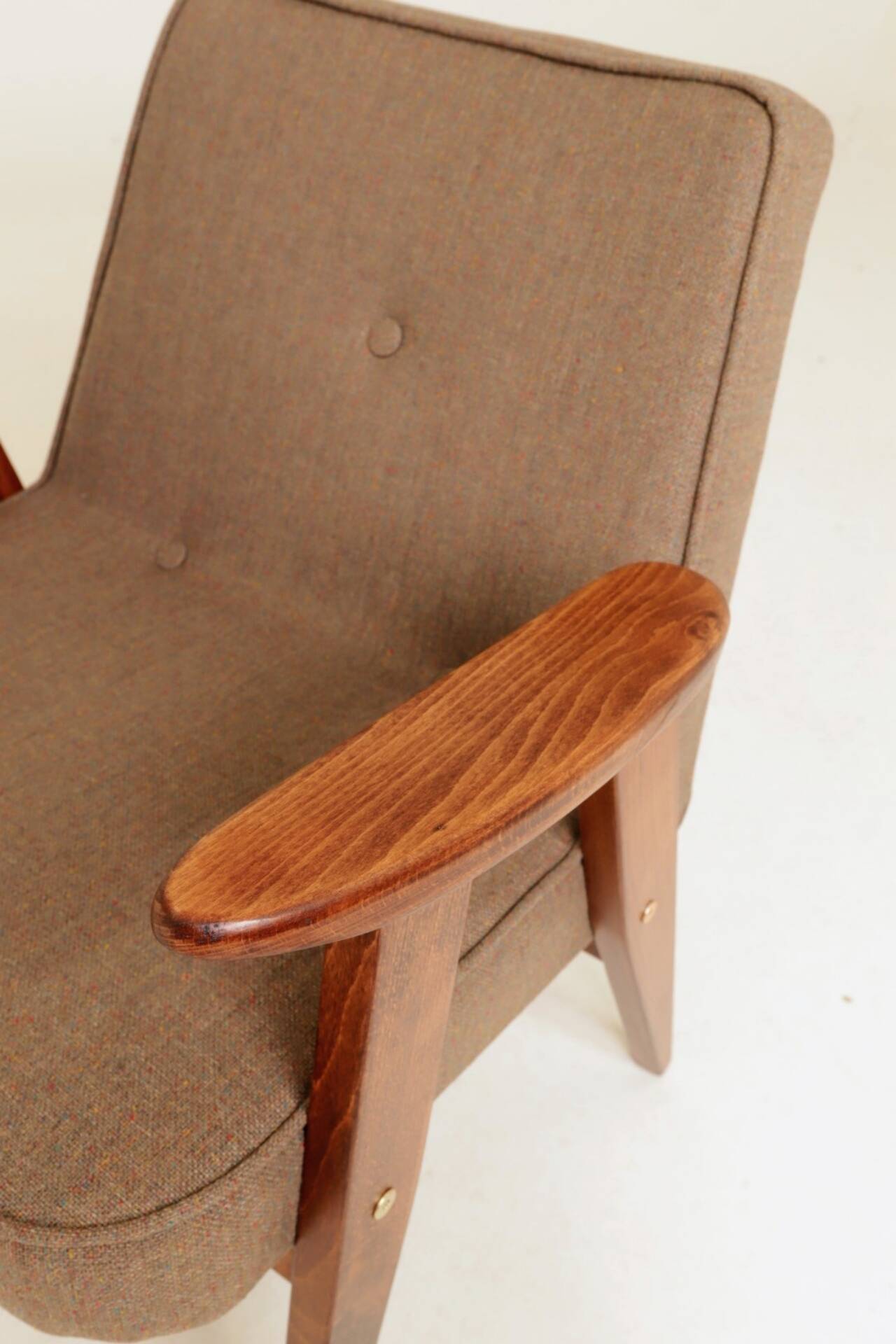 Vintage Longue chair chocolate brun design by Chierowski 366