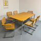 Set of 4 cane cantilever chairs and armchairs, Cesca, 1970s.
