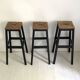 Set of 3 high workshop stools