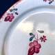 Plates Digoin Sarreguemines fleuries 19th century series Margaret pink flowers