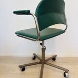 Vintage Dark Green Office Chair by Kovona K-107, Czechoslovakia 1970’s