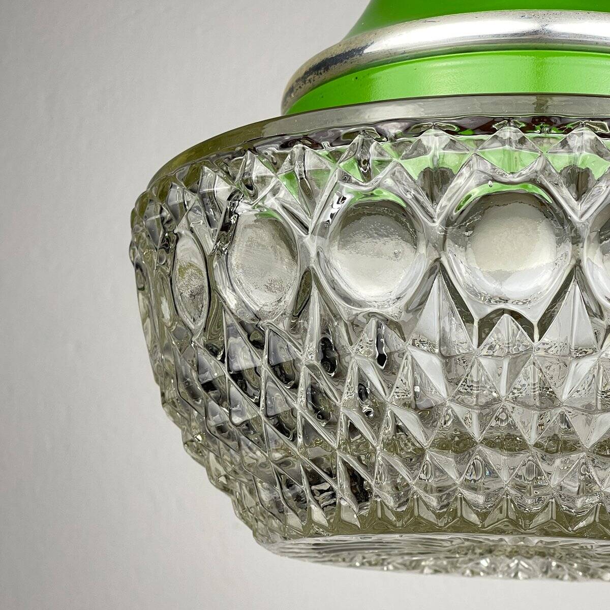 Green suspension light in mid-century style by Targetti Sankey, 1960s.