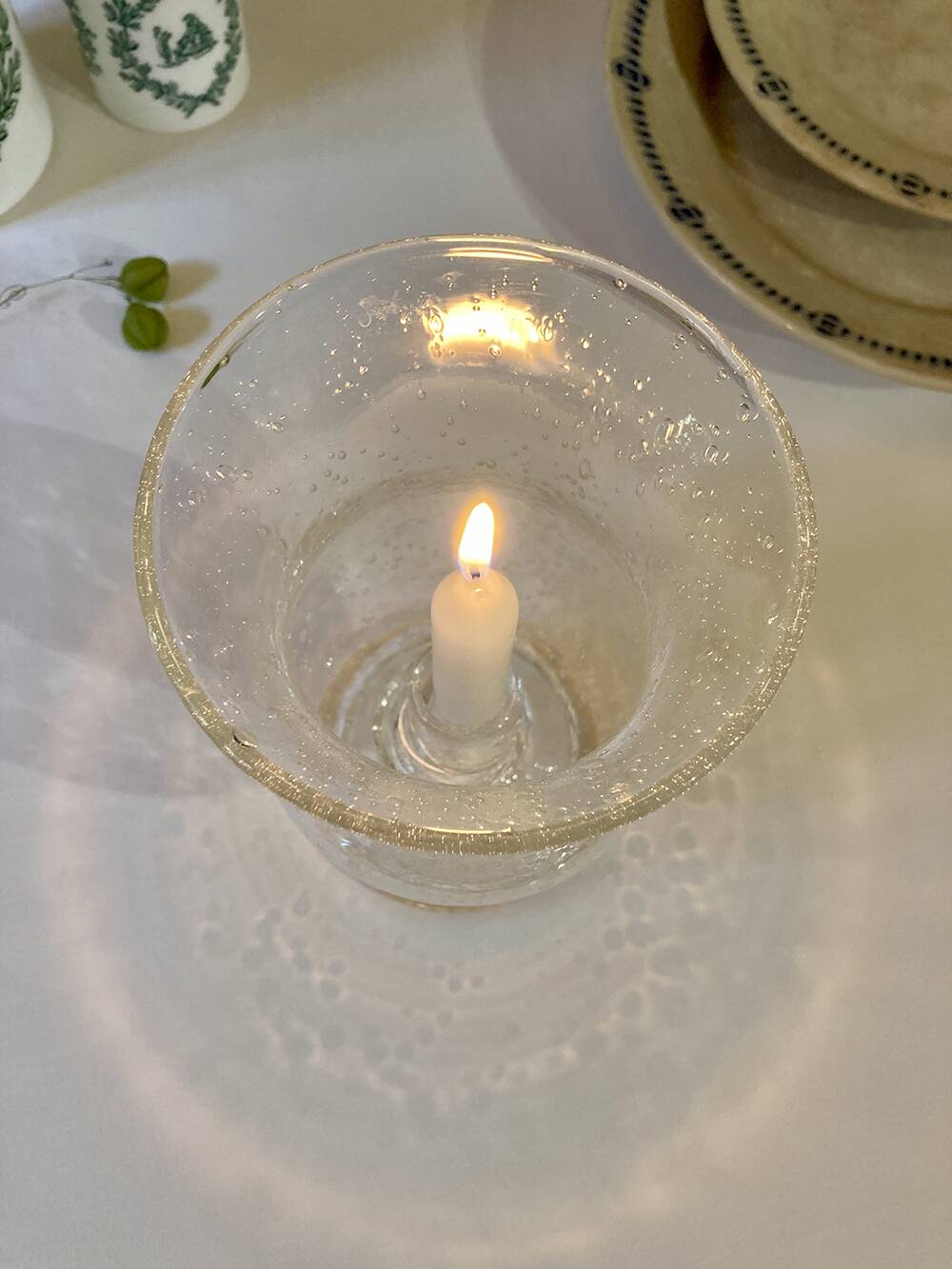 Biot bubble glass tealight candle holder, ca. 1980