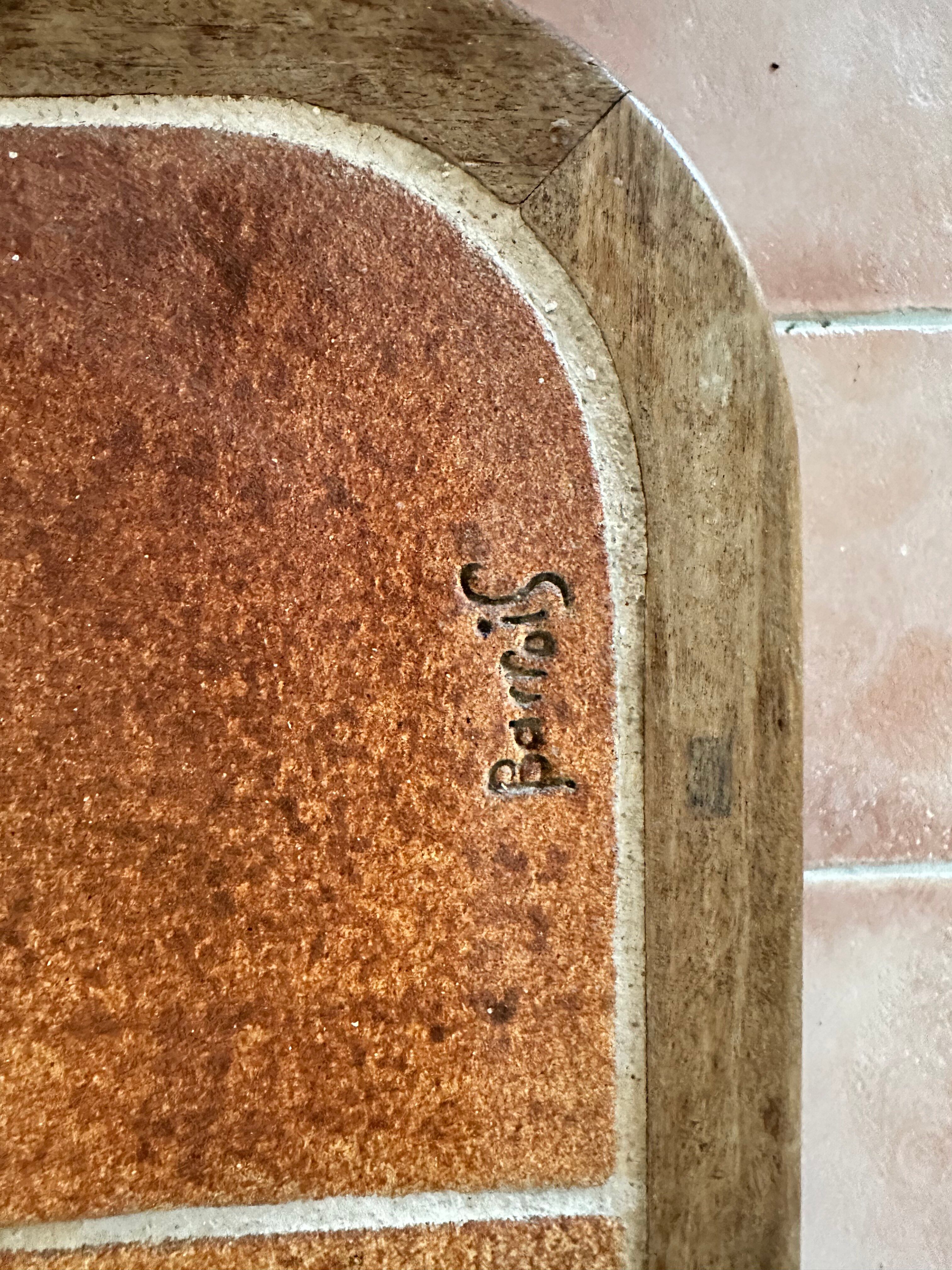 Ceramic coffee table signed Barrois