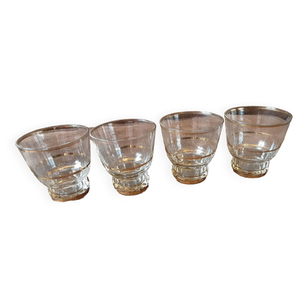 Lot de 4 verres  digestif cristal