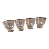 Set of 4 crystal digestive glasses