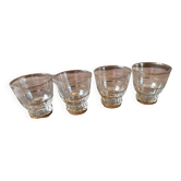 Set of 4 crystal digestive glasses