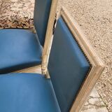 Pair of antique Louis XVI style chairs with patina