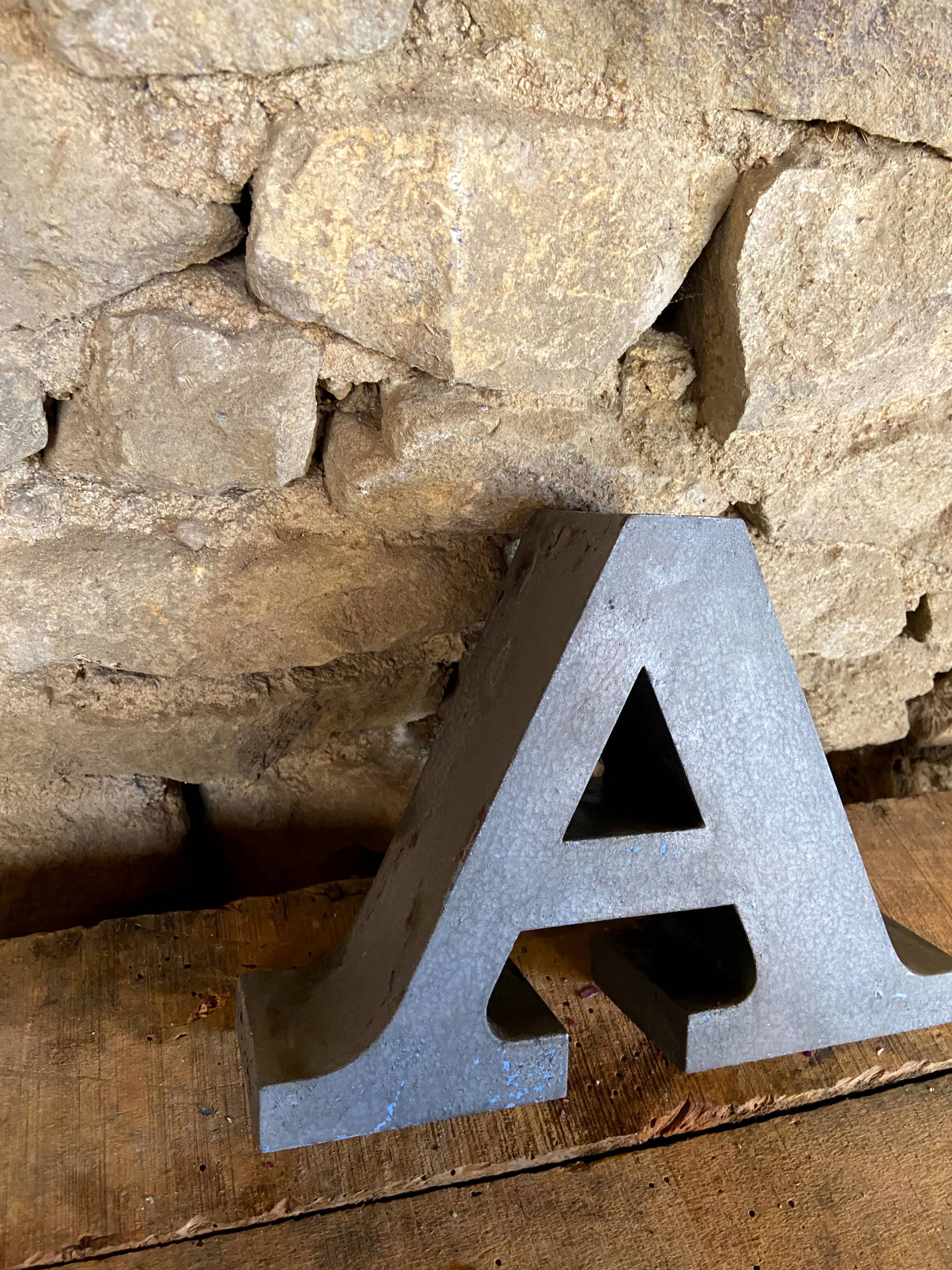 Metal letter A
