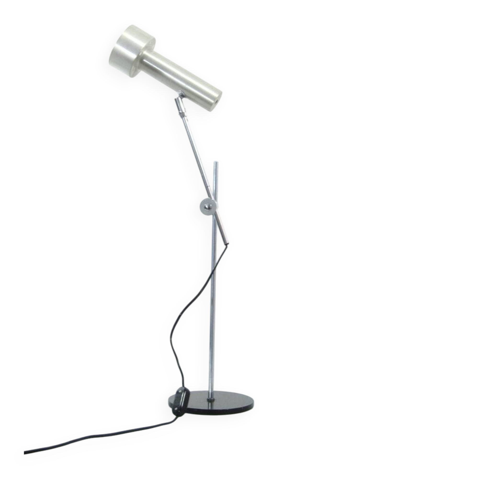 Minimal 1960s Aluminium Desk Lamp in the Style of Peter Nelson