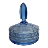 Blue glass candy box