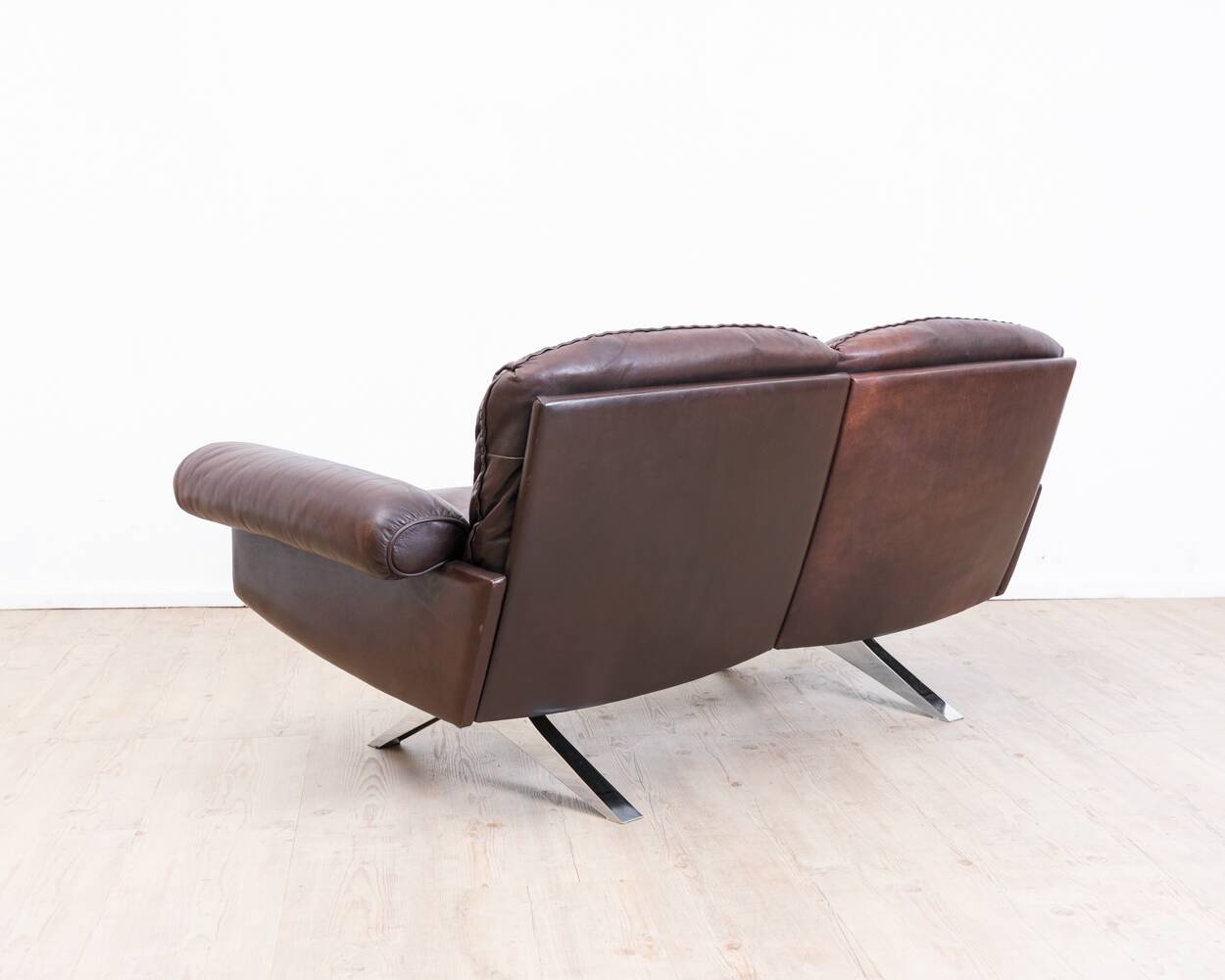 Brown leather 2-seater sofa by De Sede, model DS 31, vintage 1960s.