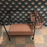 Vintage rattan wheeled dessert
