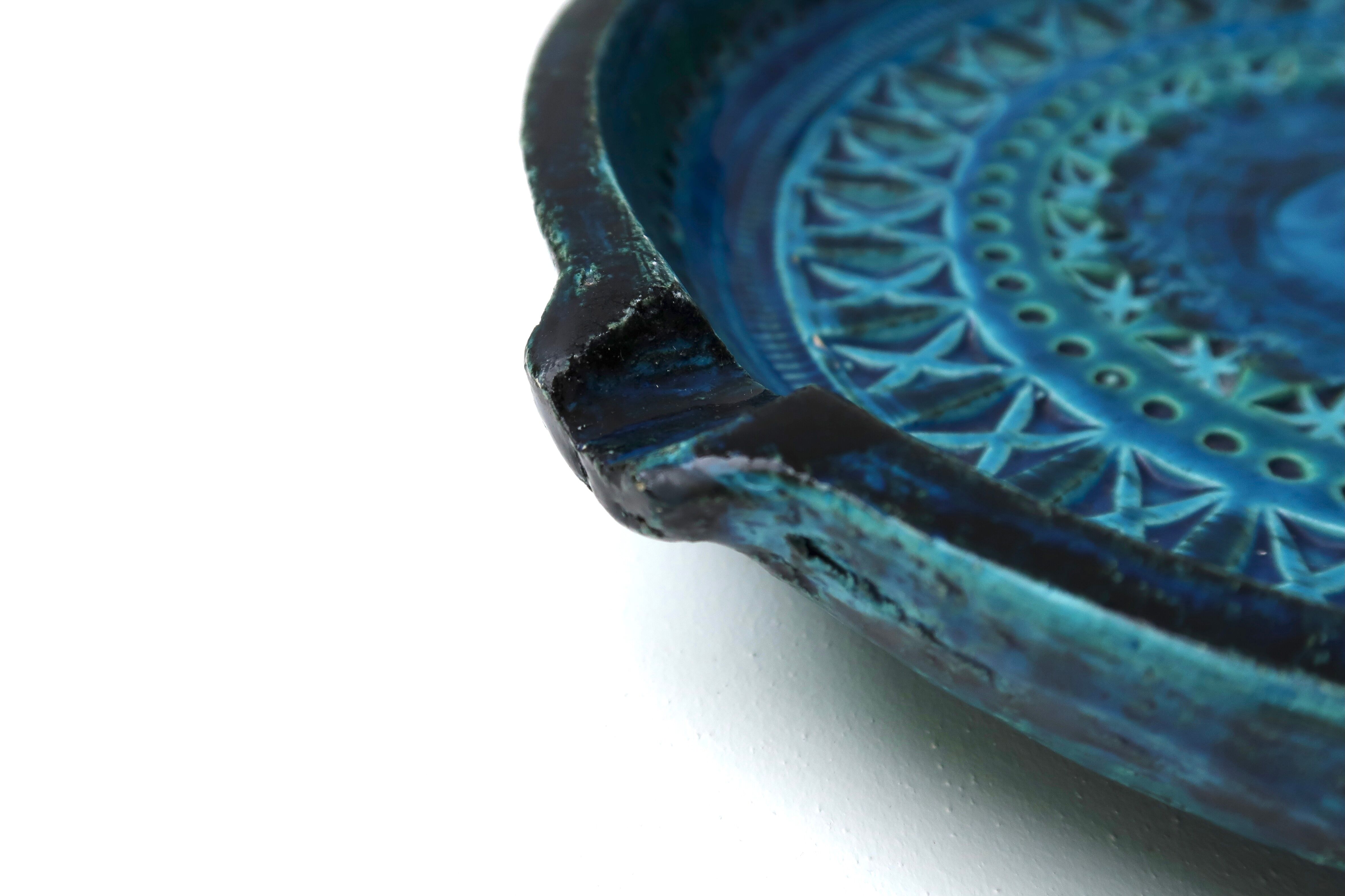 Bitossi round ashtray by Aldo Londi in ceramic, 60s