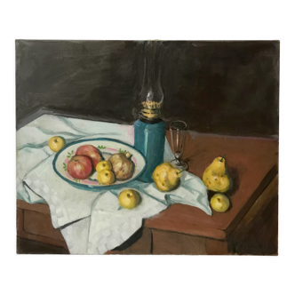 Old painting oil on canvas still life