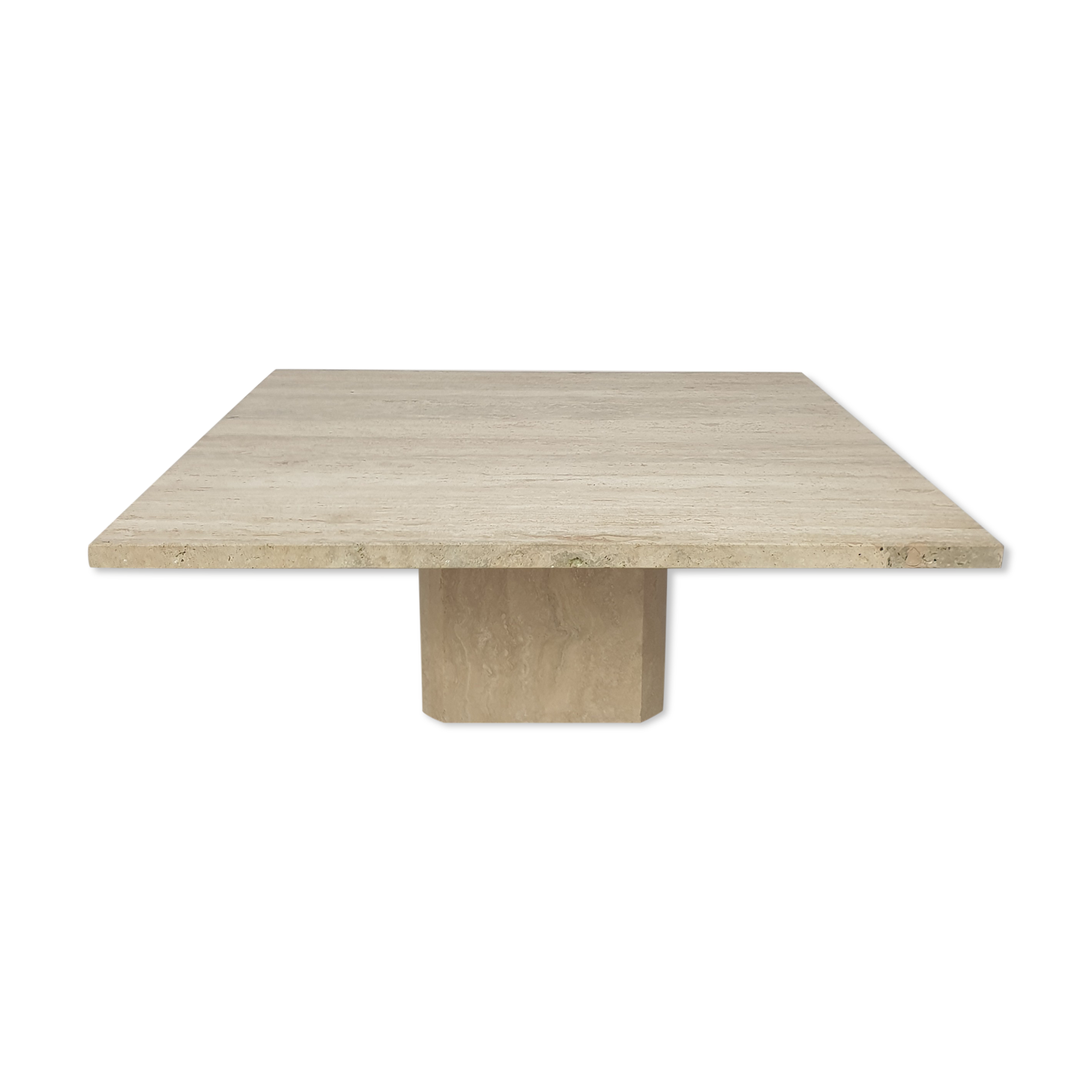 Italian travertine coffee table, 1980s