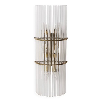Brass and glass wall lamp, 1970s