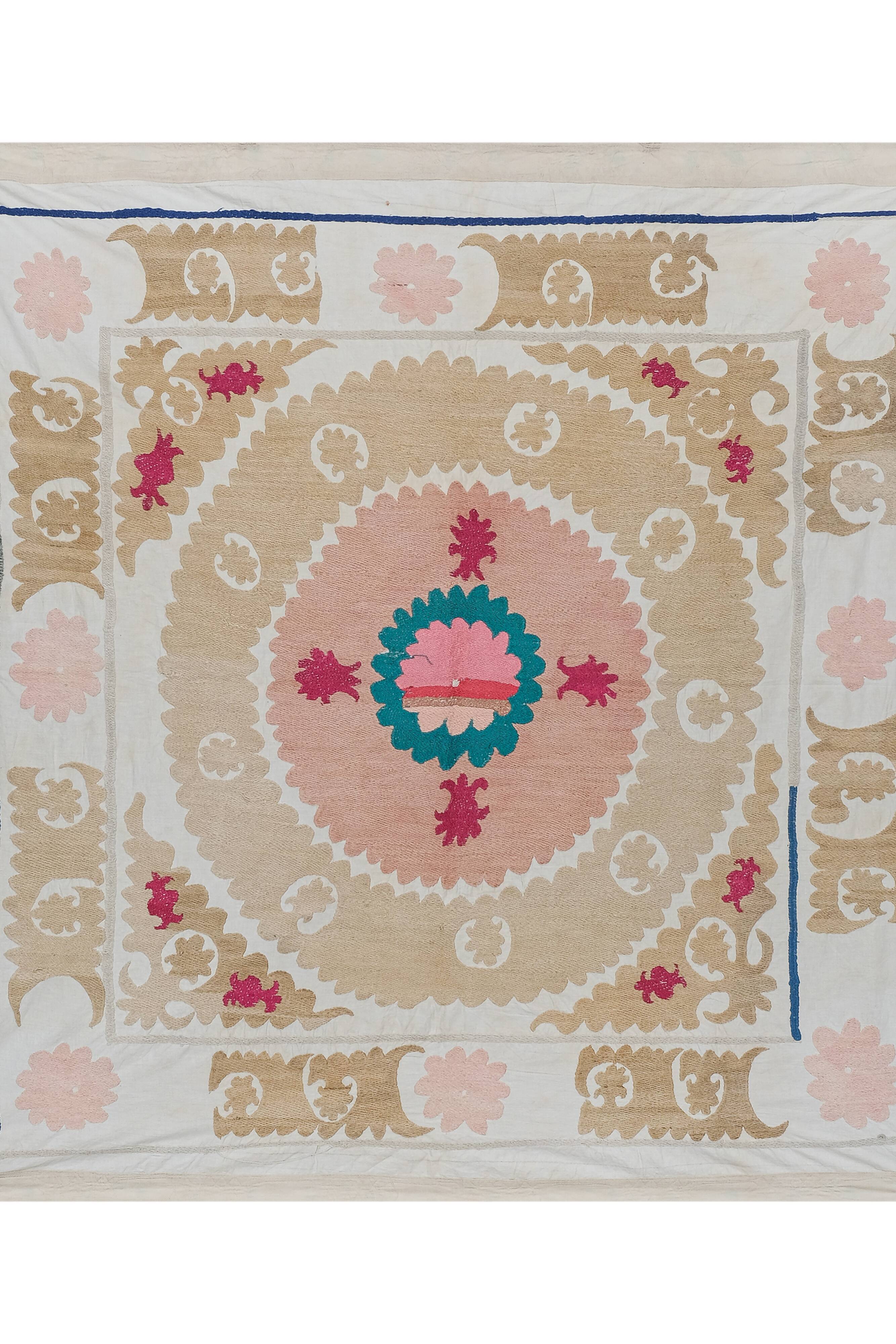 Hand-knotted rug Turkish vintage 137x140 cm