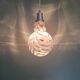 Smoked Murano glass pendant with white spirals, 1970s