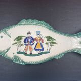 Grand plat poisson Faience de Pornic MBFA