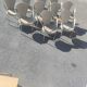 Series of 10 garden chairs made of steel garden patina