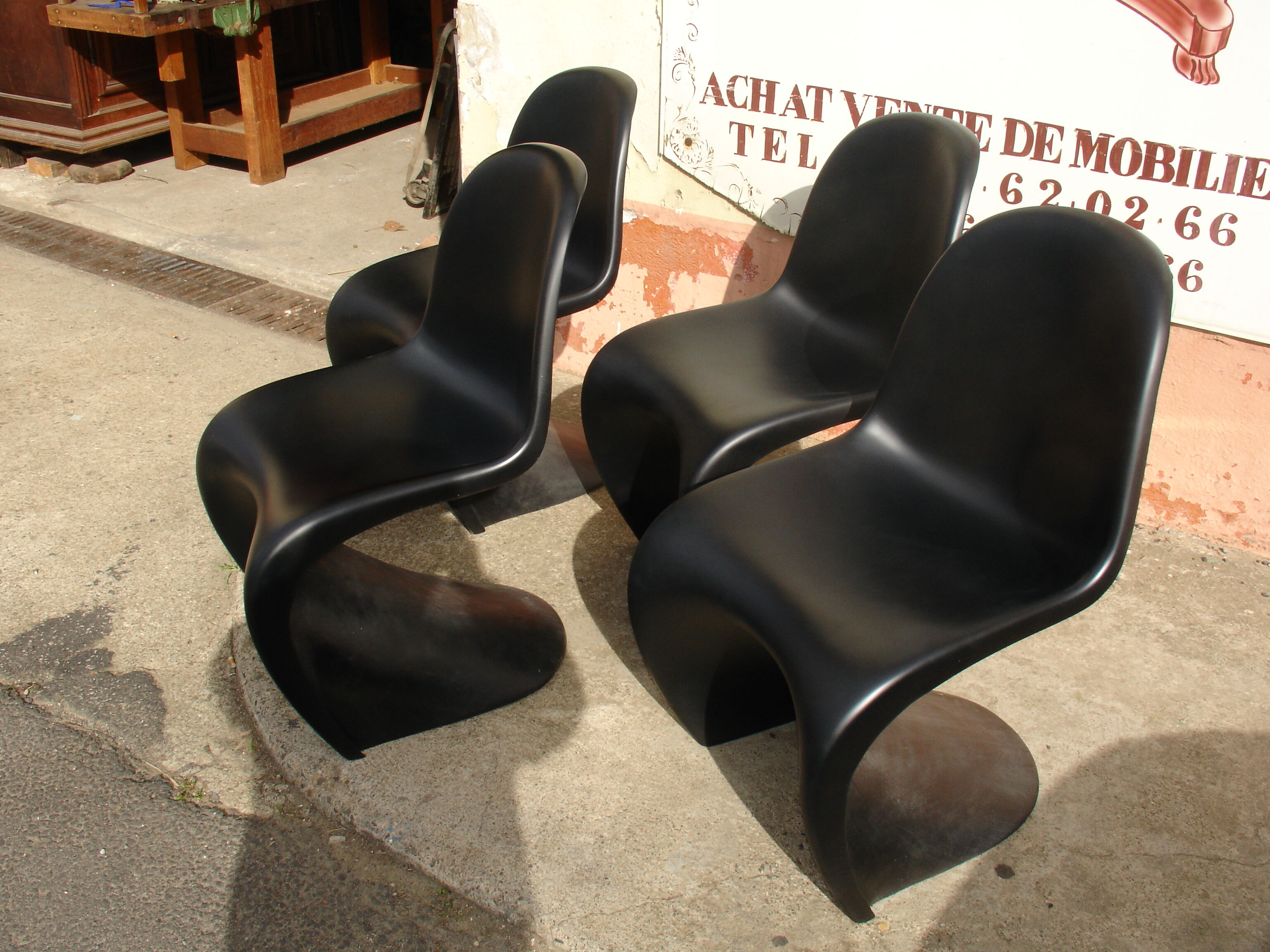 4 chairs "s" of Verner Panton 1960