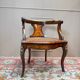 Louis XV style marquetry office chair, 19th century.