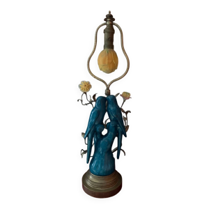 Lampe arras et fleurs