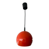 Space Age orange metal pendant light