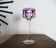 BACCARAT "Malmaison" Glass wine rhinestone double violet antique - 19 cm