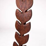 Sculptural floor lamp in solid wood