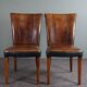 Set of 5 sheepskin dining chairs