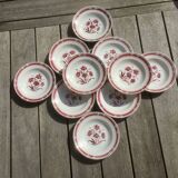 10 Fenal BADONVILLER soup plates - opaque porcelain - vintage