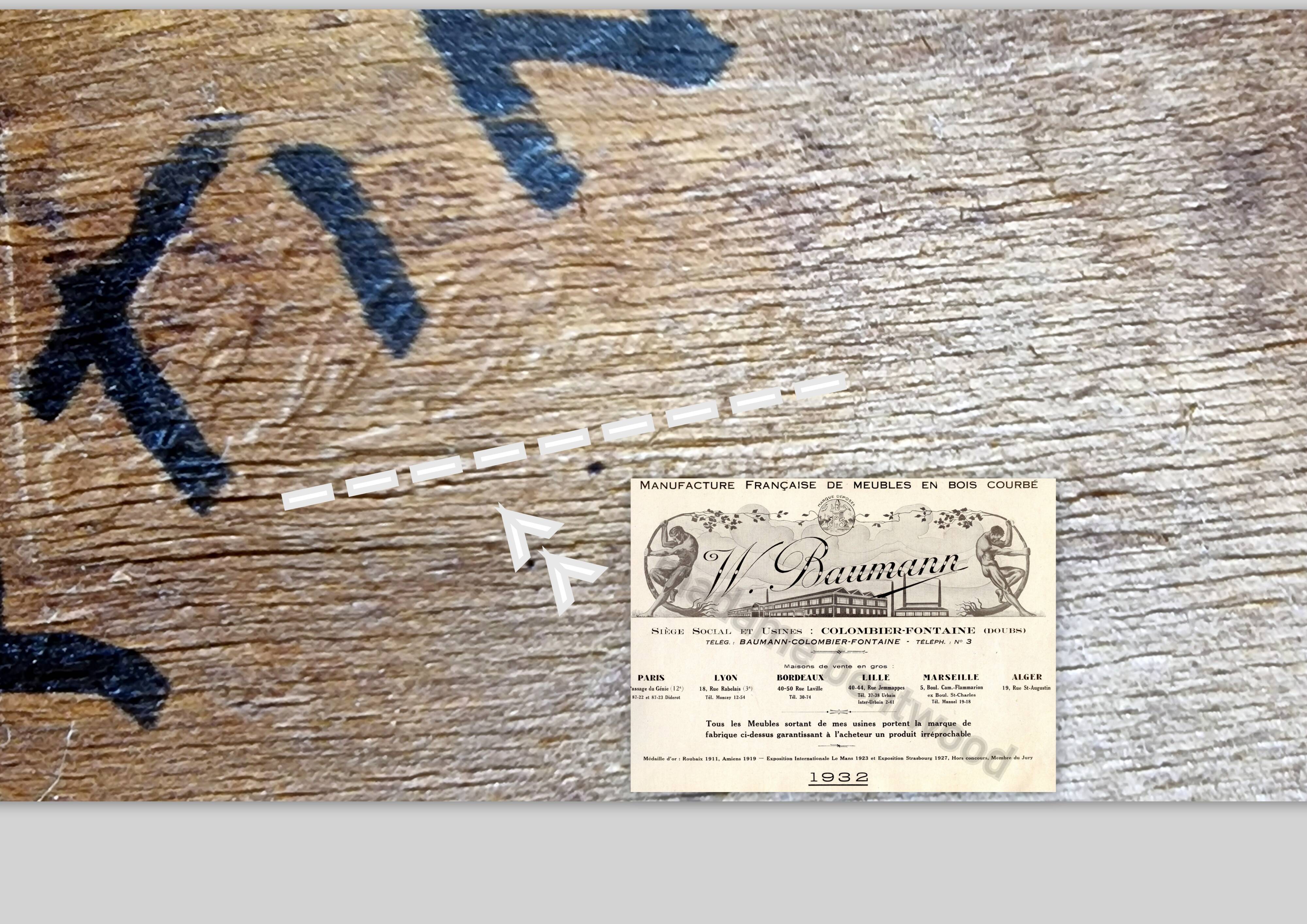 4 Baumann bistro chairs from the 1930s