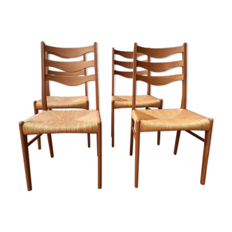 Series of 4 Danish teak chairs Arne Wahl Inversen