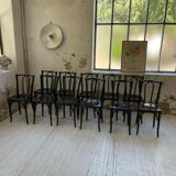 Lot 11 black Baumann bistro chairs